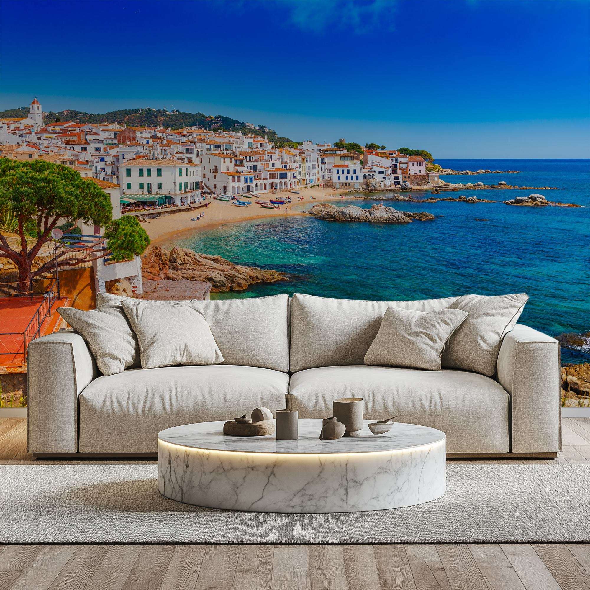 Fotobehang Kustplaats Tossa de Mar aan de Costa Brava