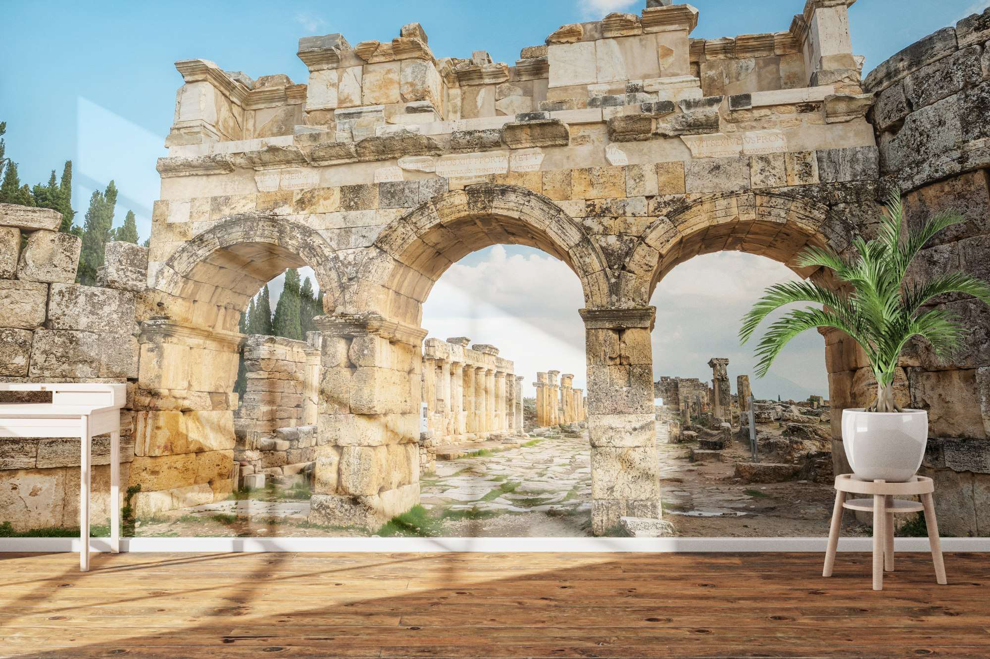 Fotobehang Historische Romeinse Ruïne