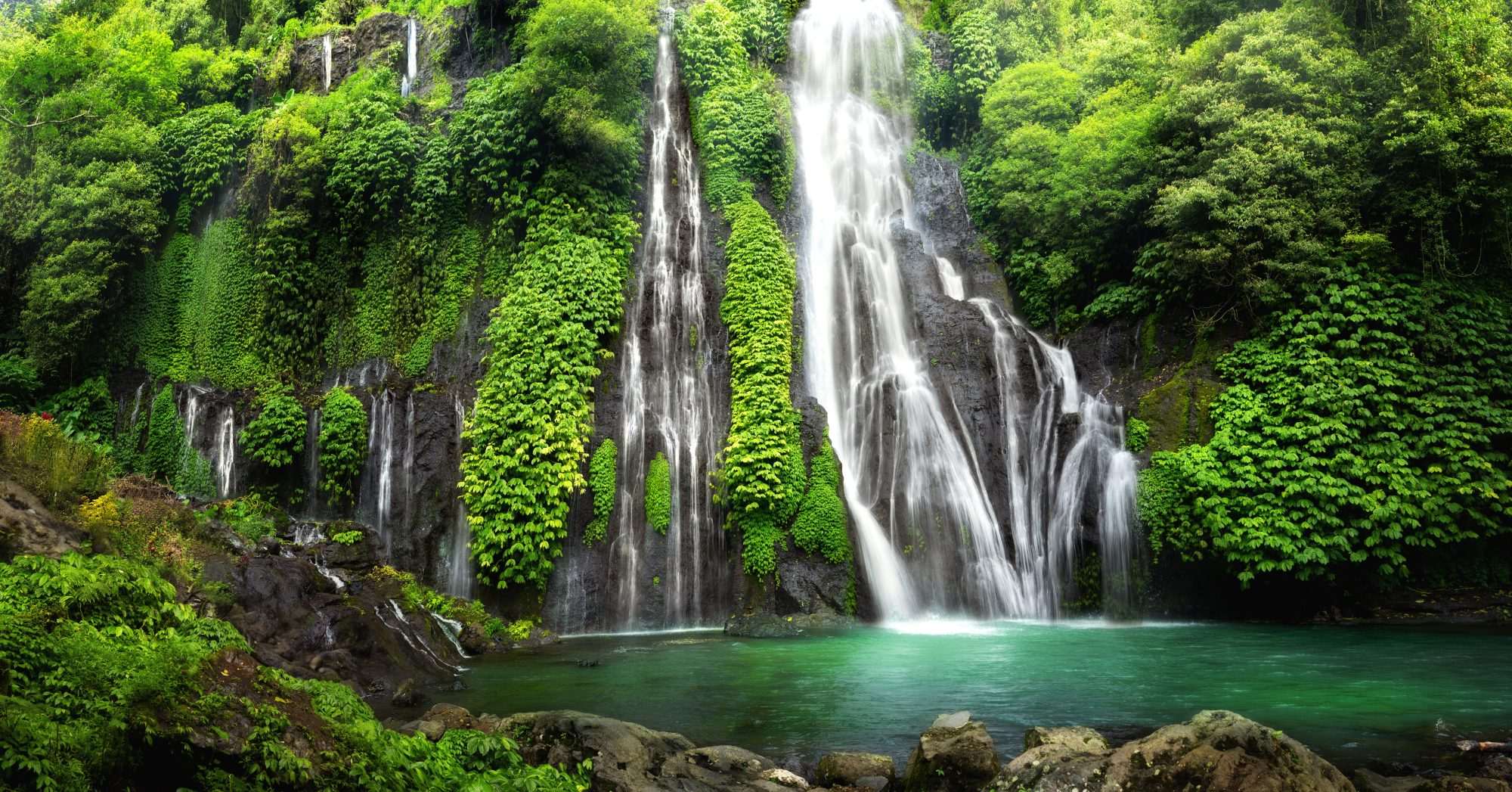 Fotobehang Waterval in de Jungle van Bali - Afbeelding 2