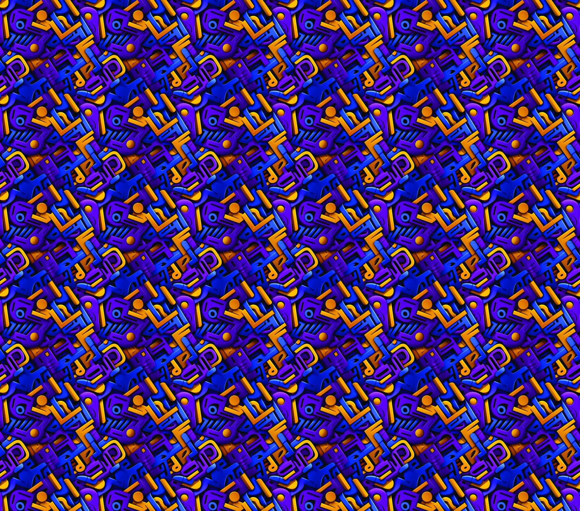 Fotobehang Abstract Geometrisch Kleurenpatroon - Afbeelding 2