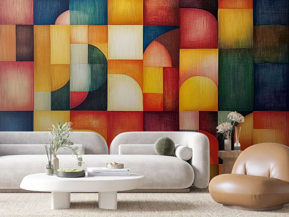 Fotobehang Abstract Geometrisch Kleurenpatroon