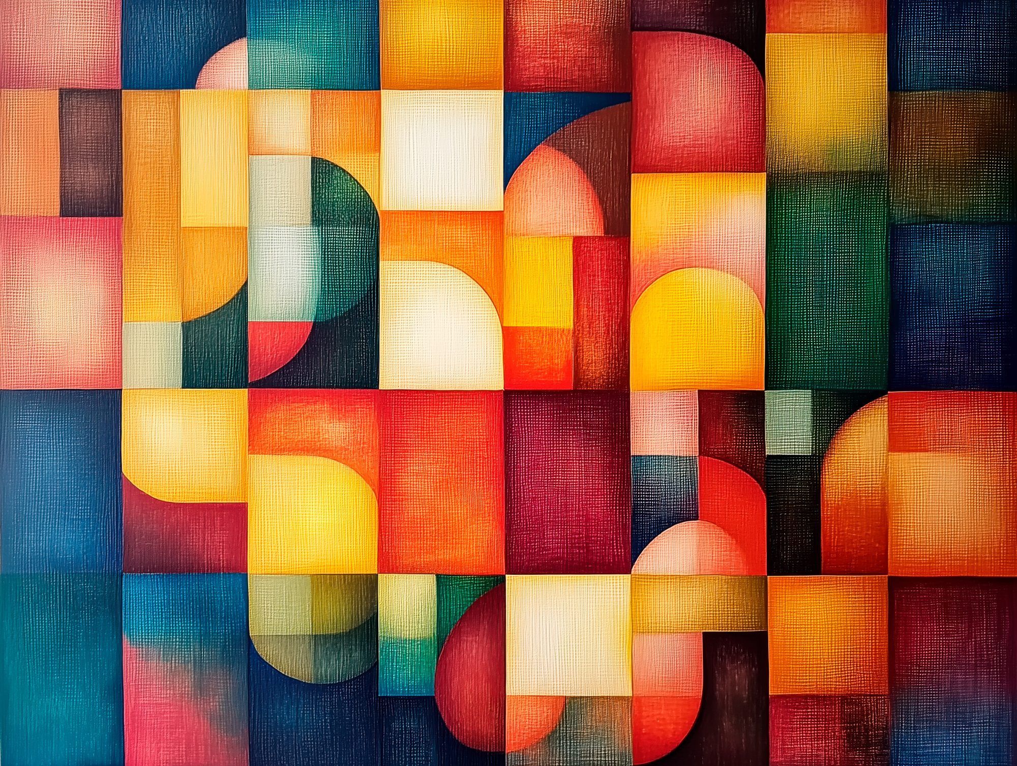 Fotobehang Abstract Geometrisch Kleurenpatroon - Afbeelding 2