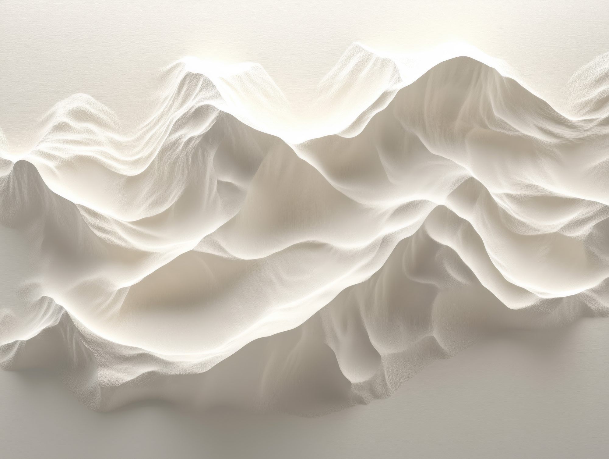 Fotobehang Abstract Witte 3D Golfstructuur - Afbeelding 2