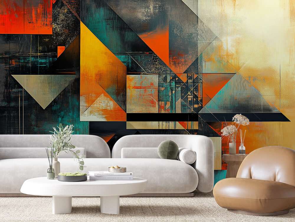 Fotobehang Abstracte Geometrische Compositie