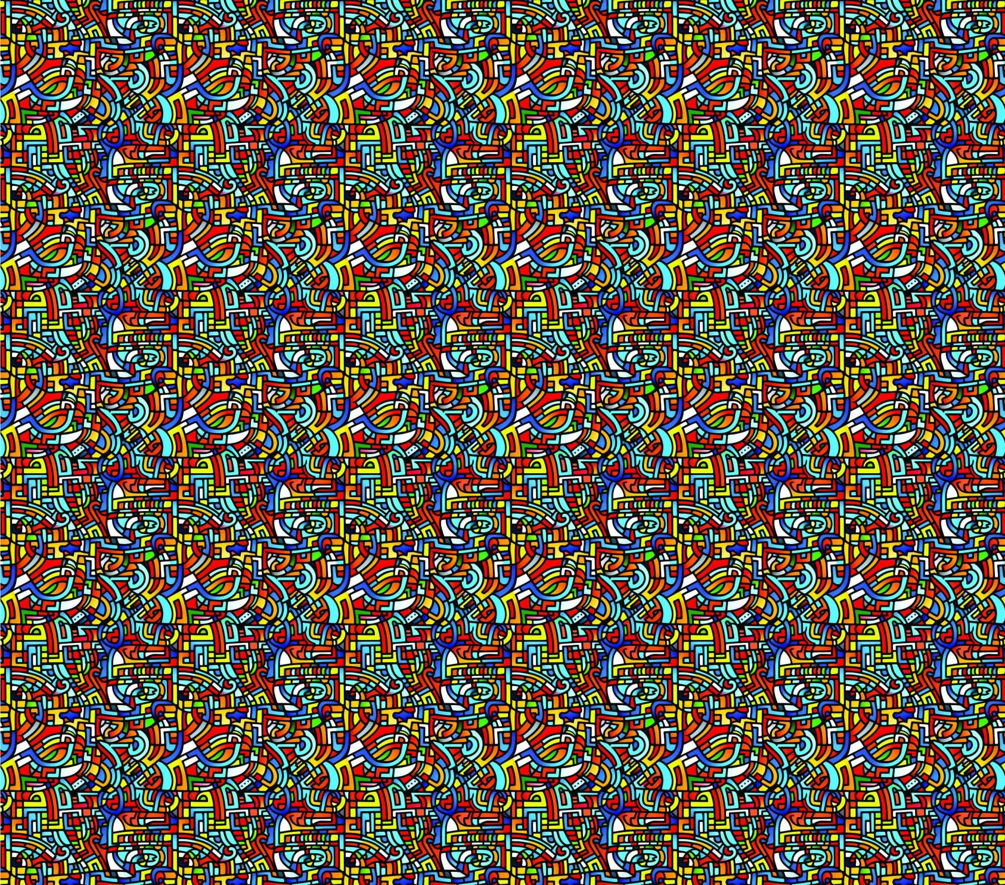 Fotobehang Abstracte Kleurenlijnen Compositie - Afbeelding 2