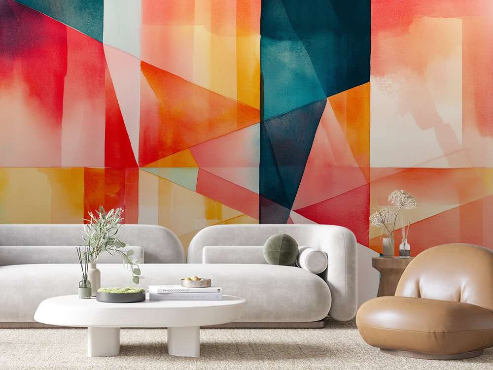 Fotobehang Abstracte Kleurovergangen en Vormen