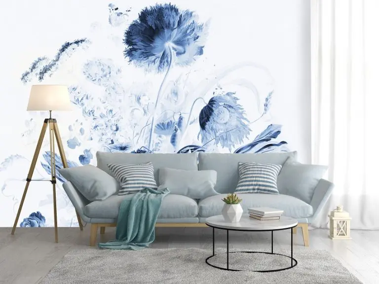 Fotobehang Delfts Blauw Bloemenvaas van Jan Davidsz