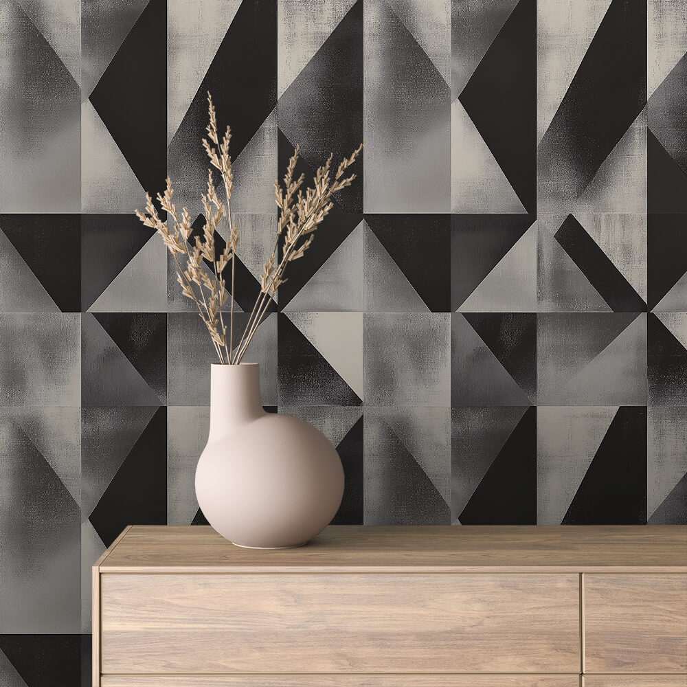 Fotobehang Geometrisch Beton en Driehoeken