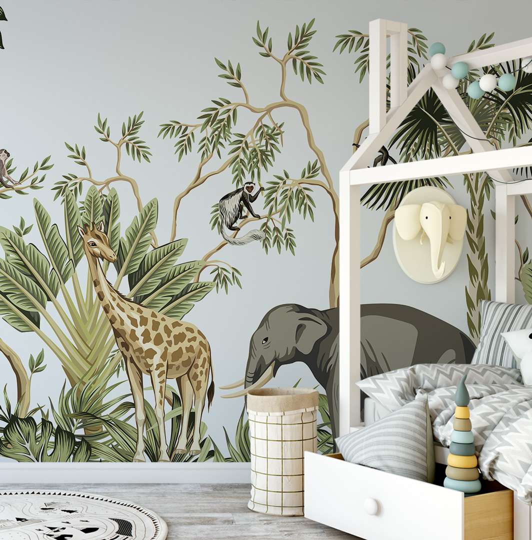Fotobehang Avontuurlijke Jungle voor de Kinderkamer