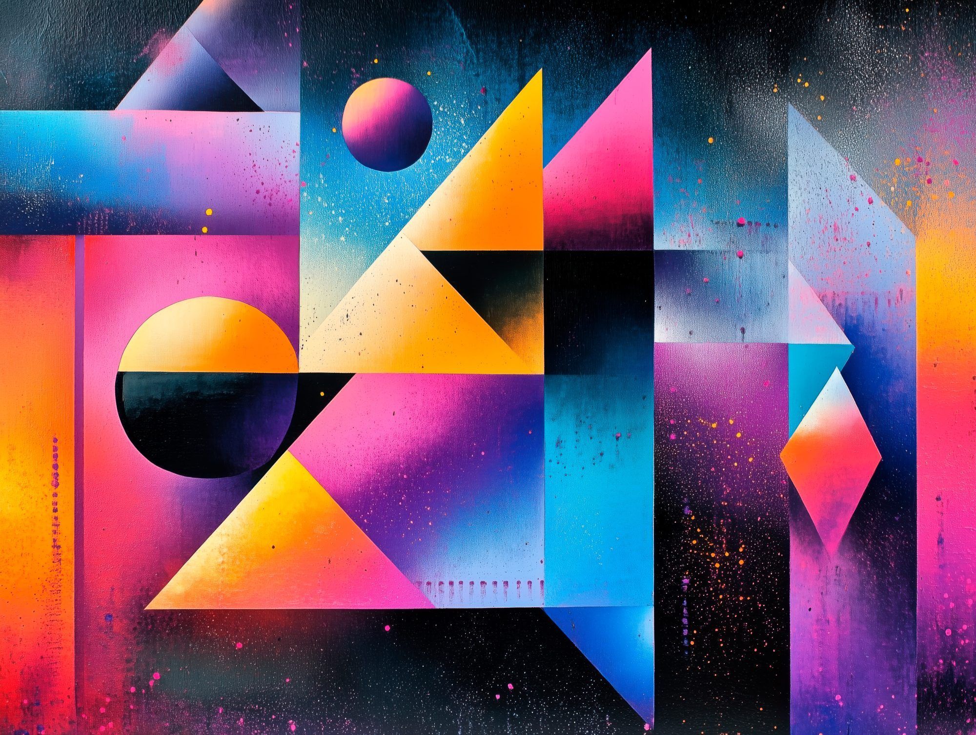 Fotobehang Kleurrijke Geometrische Abstracte Kunst - Afbeelding 2