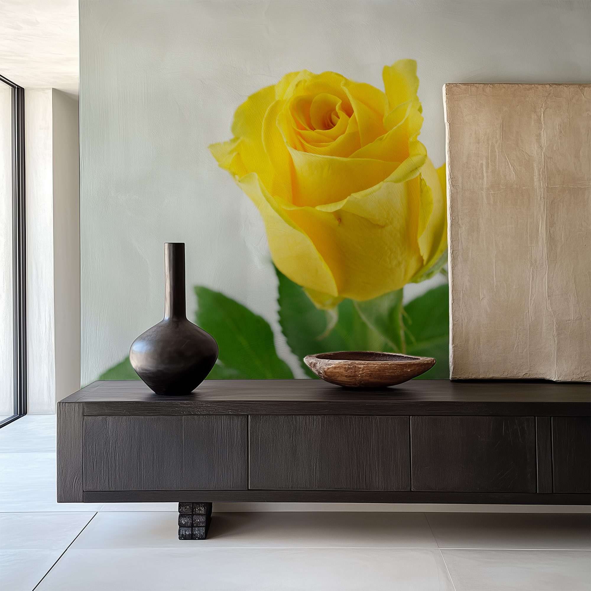 Minimalistische Gele Roos