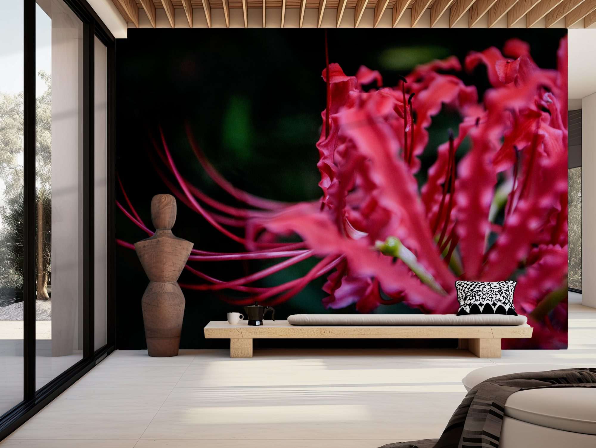 Fotobehang Roze Spinlelie Close-up