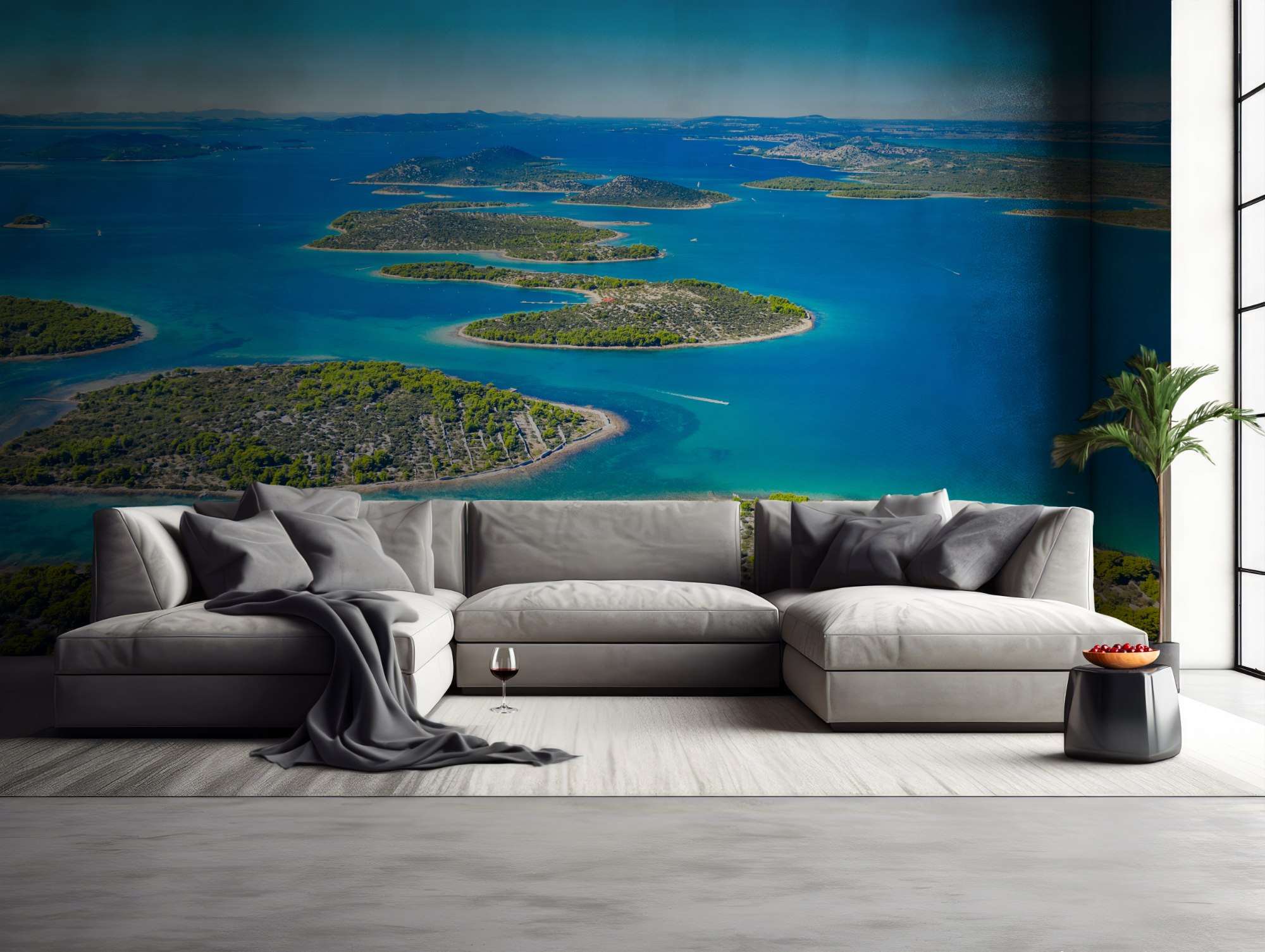 Fotobehang Tropische Eilanden in Turquoise Lagune
