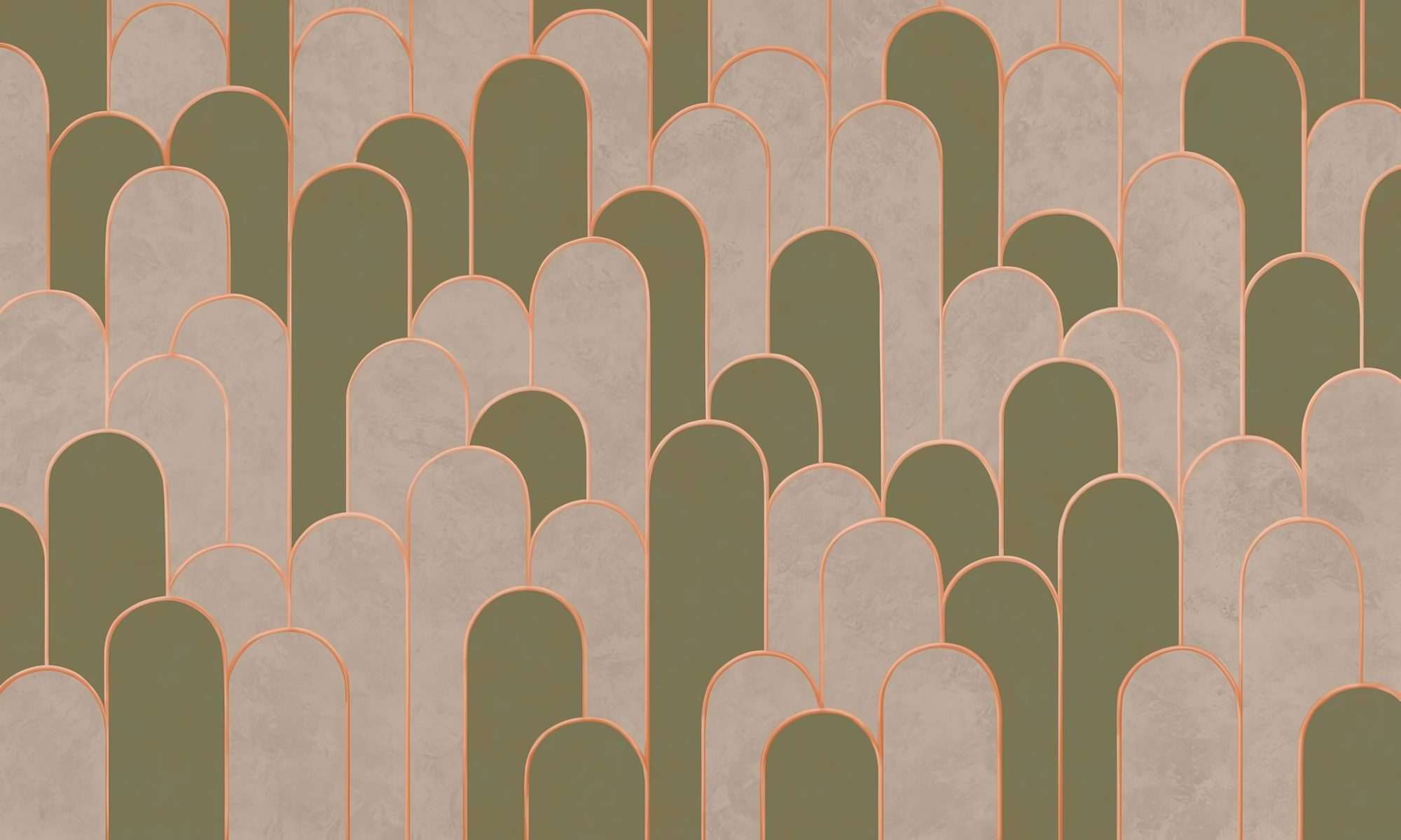 Fotobehang Boho Bogen in Terracotta en Beige - Afbeelding 2