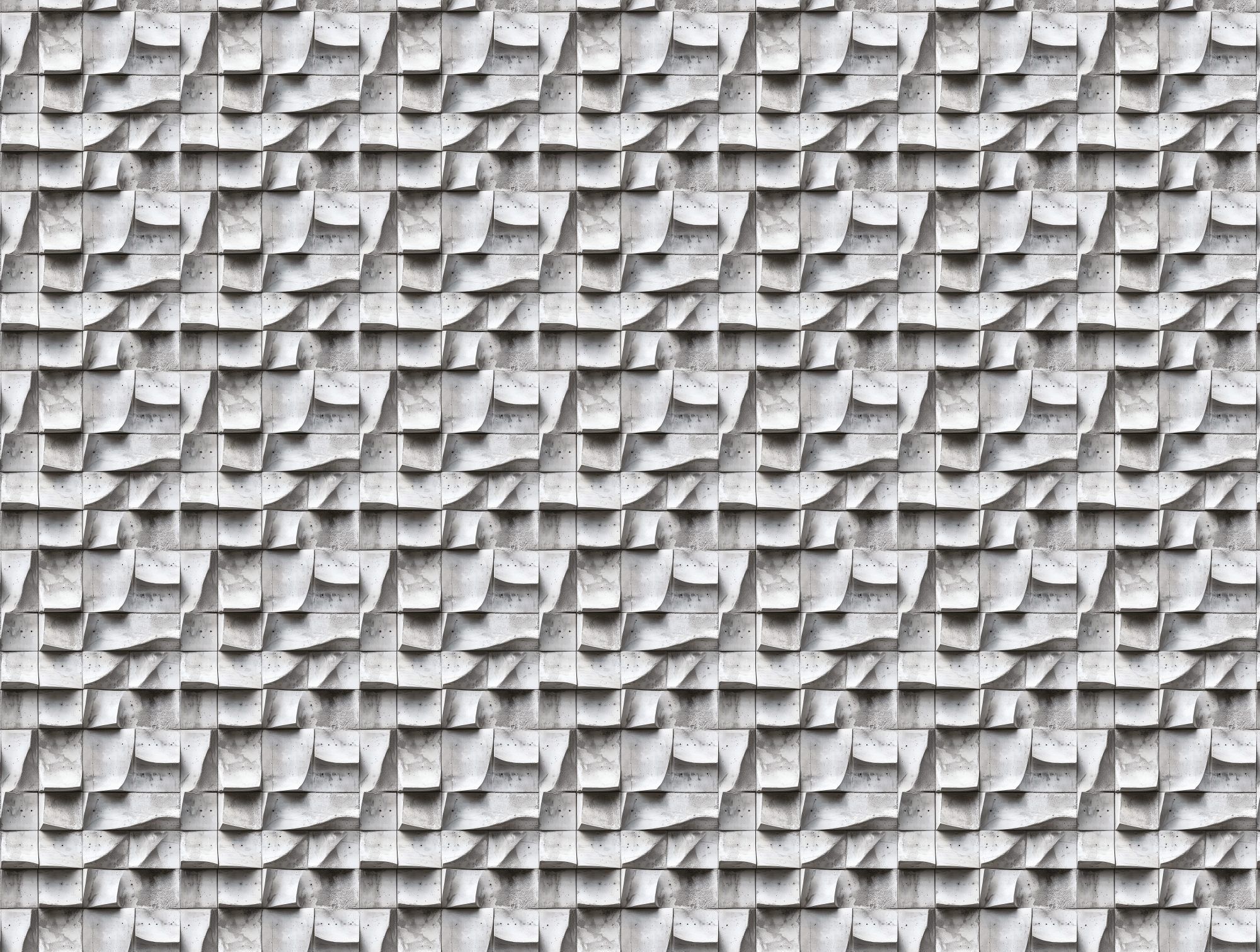 Fotobehang Betonpanelen met Golvend Reliëf - Afbeelding 2