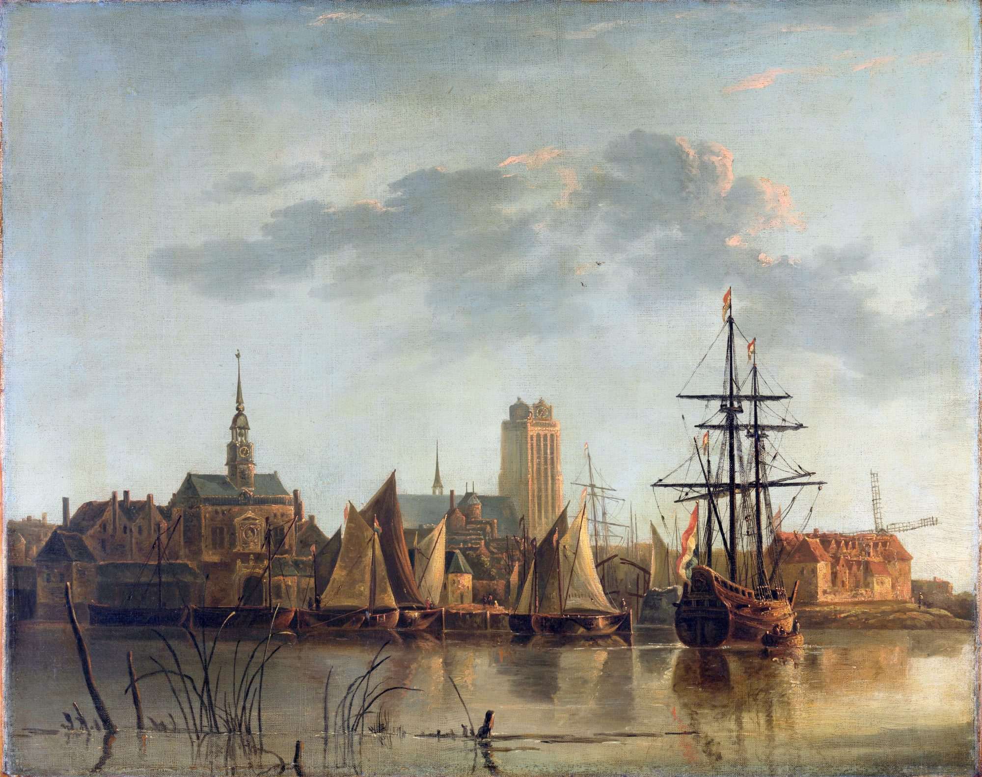 Fotobehang Gezicht op Dordrecht van Aelbert Cuyp uit het Rijksmuseum - Afbeelding 2