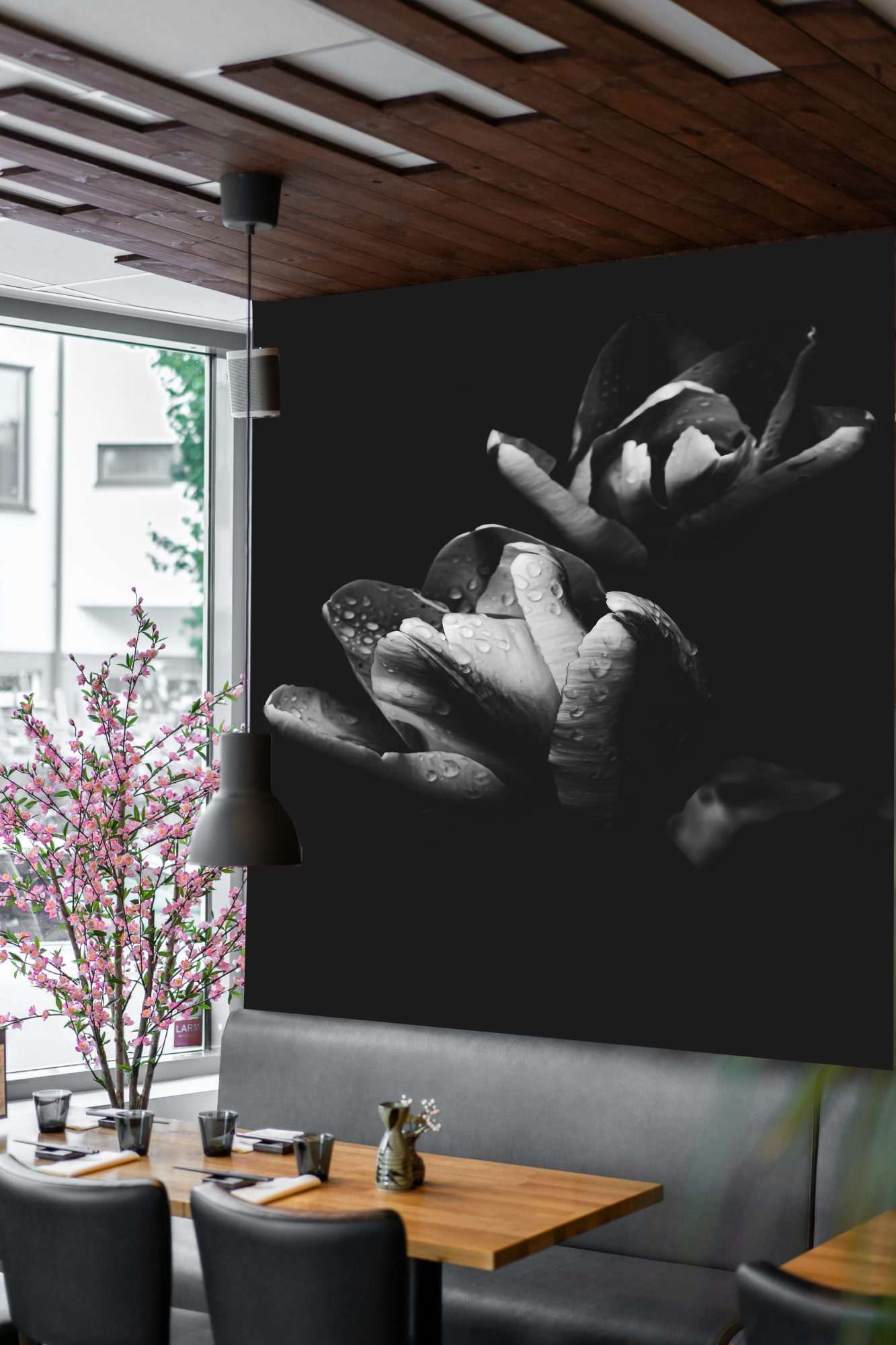 Fotobehang Zwart-Witte Rozen Artistieke Bloemenfotografie